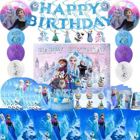 Disney Frozen Theme Party Decorations Tableware Frozen Plates And Napkins Cup Party Decorations For 
