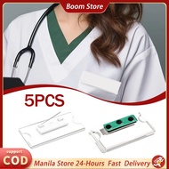 Pin/Magnet Name Badge Holder 75*30mm Clear Acrylic Name Plate Blank Insertable ID Name Plate