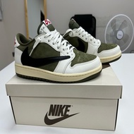 travis scott x air jordan 1 low og medium olive 橄欖綠 倒鉤 男鞋 DM7866-200