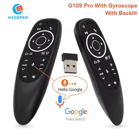 G10S Pro Air Mouse Voice Remote Control 2.4GHz Mini Wireless Gyroscope IR Learning for Android TV Bo