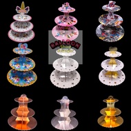 3-Tier Cupcake Organizer 3-Tier Cake Stand Cake Deco Party