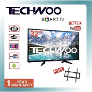 TECHWOO 32 inch Smart TV Android 9.0 HD Ready LED TV w/ Bracket
