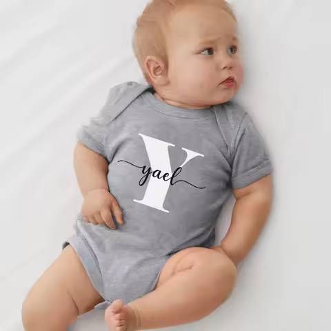 Personalized Baby Nam Bodysuit Custom Newborn Name Clothing Pregnancy Reveal Gift Personalised Toddl