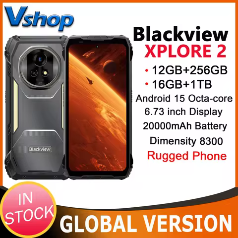 Blackview XPLORE 2 Rugged Phone 16GB+1TB 6.73” AMOLED Display Android 15 Dimensity 8300 MT6897 Octa 