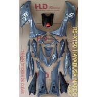 HONDA RSX150 HAYABUSA NARDO GREY BODY COVER SET WITH SIAP STICKER TANAM 2K CLEAR - HLD HAYABUSA NARD