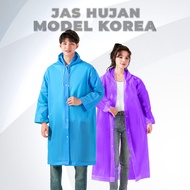 Jas Hujan Wanita Dewasa Korea Fashionable Bahan EVA Halus Anti Rembes Anti Bocor Waterproof - 80816