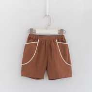 小紅鶴滾邊口袋五分褲