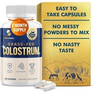 Colostrum Supplement 2 Month Supply, Grass Fed Bovine Colostrum, Colostrum Powder Capsules