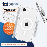 Case iphone 16e 2025 Series Spigen Crystal Hybrid Clear HD Magfit Magsafe Anti Shock Casing