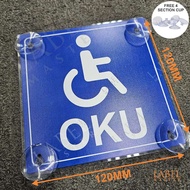 OKU Car Sign | 120mm Acrylic | UV Printed | Free 4 Suction Cups I Magnetic Option Available