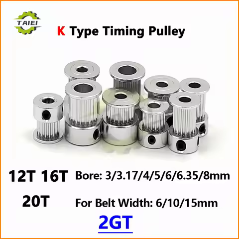2GT Timing Pulley G2M 12 16 20 Teeth Bore 3/3.17/4/5/6/6.35/8mm GT2 Synchronous Wheel For Belt Width
