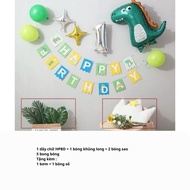 [Siêu rẻ] Set bóng khủng long set trang trí chủ đề khủng long set trang trí sinh nhật bé trai Fubao 