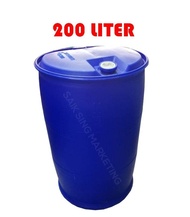 200 Liter Tong Drum Plastik Biru Plastic Blue Drum