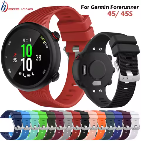 Soft Silicone Smart Watch Band For Garmin Forerunner 45 45S Sport Wrist Strap For Garmin Swim 2 Repl