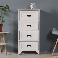 S-6🏅European-Style Chest of Drawers Solid Wood Drawer Style Storage Cabinet Bedroom Living Room Mini Ikea White Chest of