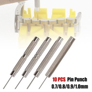 [MEST] 10Pcs Watch Strap Bracelet Pin Remover Repair Tool Iron Pin Punches 0.7-.0mm