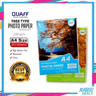 Xpress Deal | [1 PACK] QUAFF No Back Print Glossy Photo Paper A4 200/230gsm (20 Sheets/Pack)