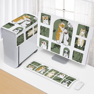 Computer Dust Cover Waterproof Desktop Display Cover Towel Keyboard Host Dust Cover Towel Cute Carto