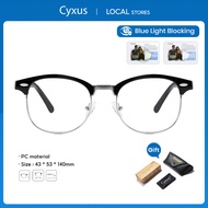 Cyxus Blue Light Glasses Half Rim for Men/Women  8056