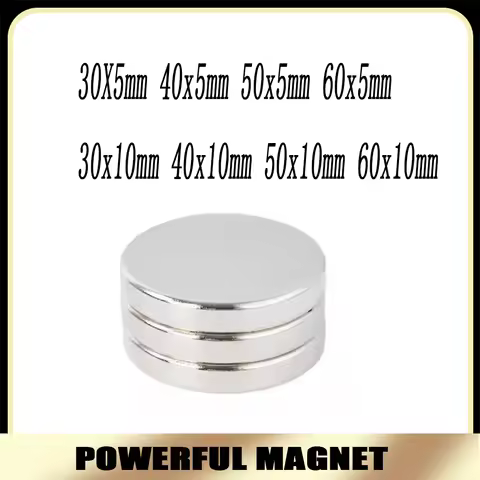 60x5 mm Bulk Round Search Magnet 50mm X 5mm For Home Refrigerator,Office,DIY 60x10mm Strong Magnet 6