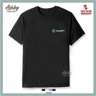 T Shirt Round Neck Cotton ChatGPT Premium Ai Account Baju T-Shirt Murah Lelaki Men Logo Sulam