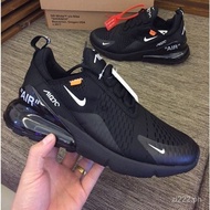 2025 HOT 3gaj off white X Air Max 270 men and women ruing shoes gem green air cushion black Airmax 2
