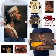 NBA LeBron James Allen Iverson Kraft Paper Poster, size 50.5 * 35cm, for wall decoration