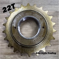 BICYCLE SPOKET 22T GIGI HIDUP BASIKAL SPOKET BICYCLE LAJAK SINGLE SPEED 22T FREEWHEEL