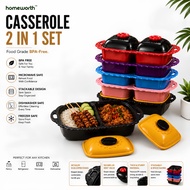 HOMEWORTH【FREE SENDUK】2in1 Buffet Casserole Serving Set Food Container Tray with Ladle Kitchenware F