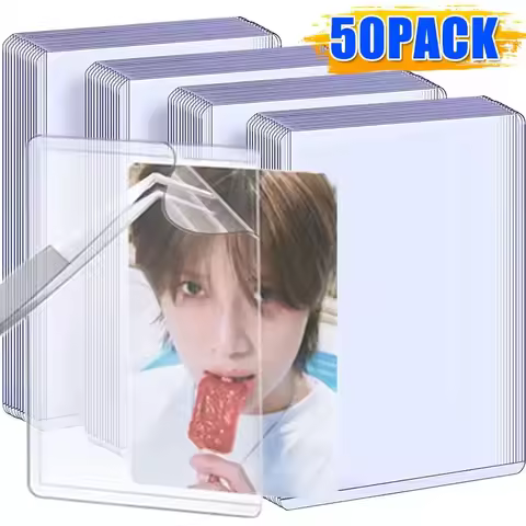 1/25/50Pcs Transparent Card Sleeve Korean Kpop Card Sleeve with Protective Film Holder Idol Photo Ga