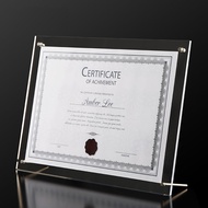In-stock acrylic photo frame, transparent crystal display stand, certificate frame, business license