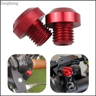 Zone 2PCS Universal M8 Aluminum Motorcycle Rearview Mirror Hole Plugs Screw Caps