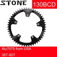 Stone Chainring 130 BCD  for Brompton Shimano 5700 6700 Sram Red Round 38T to 60T Road Bike Folding 