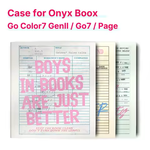 Murmelo Magnetic Case for Boox Go 7 / Go Color 7 Gen II / Page / Leaf 3 Auto Sleep/Wake Vintage Libr