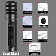 Guxue C7 Wired Microphone Noise Reduction Capacitor Sound Card for K-Singing Computer Mobile Phone H