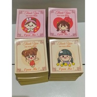 Thank you sticker 8 cm x 7 cm (100 pcs), large thank you sticker, cute sticker sticker, adorable tha