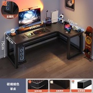 電腦枱 碳纖維右款160x100 包安裝送貨-電競遊戲桌 辦公枱 辦公桌 電腦桌