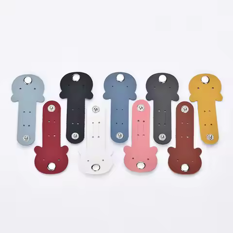 3/6/10Pcs Leather Data Cable Organizer Cord Winder Straps Earphone Winder Charger Protector Tidy Sto