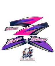 striping sticker suzuki rc 100 rc100 new bravo jet cooled ungu