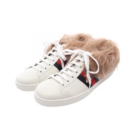 【二手】Gucci GUCCI Ace 毛絨運動鞋 496093 女款真皮運動鞋 全新未使用