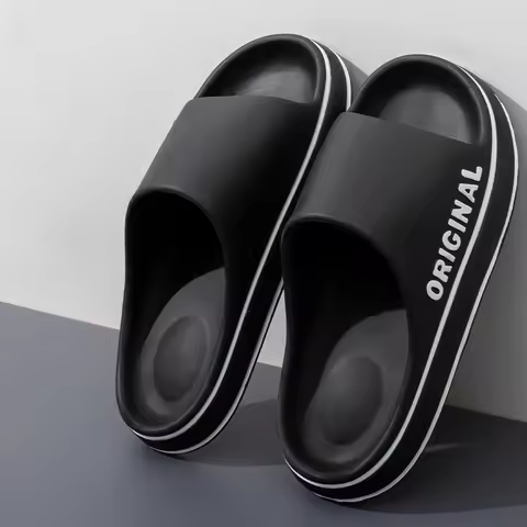 Men's slippers with a comfortable feeling of stepping on poop, men's summer simple and high-end feel