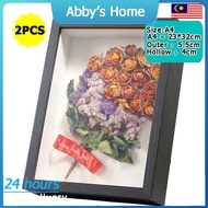 2pcs 5CM Depth Frame A4 Mas Kahwin DIY Flower Frame Hollow Photo Frame 3D Frame Bingkai Foto DIY Gam