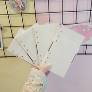 6 Holes Refill Loose Leaf Binder Paper / Refill Paper for Grid Line Blank A6 / A5