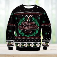 แฟชั่นคริสมาสต์พิมพ์เสื้อสเวตเตอร์รอบคอแขนยาว RTT-TH