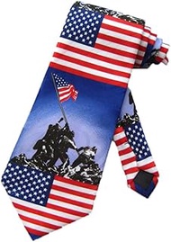 Iwo Jima New Novelty Tie, Blue, 56x3.75