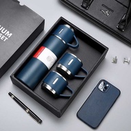 Thermos Cup Set 500ml 304 Stainless Steel Thermos Flask Bottle Cup Gift Set 保温壶套装 Set Hadiah