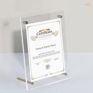 Acrylic Photo Frame Authorization Certificate Medal Award Frame Crystal Photo Frame Stand Poster Dis