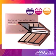 New Browit by Nongchat Show Glow Highlighter Palette 4 Shades In The Case