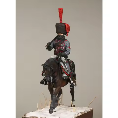 54mm resin unpainted model kit, military theme, French Third Dragoon Regiment Engineers unassembled