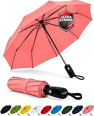 Stormproof Umbrella Lightweight 390 g Small Diameter 98 cm for Travel and Everyday Use I Pocket Umbr